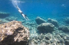 Summer In Loutro Village In Crete Island