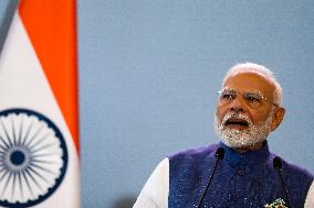 Prime Minister Of The Republic Of India Narendra Modi In Warsaw