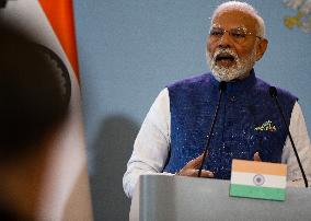 Prime Minister Of The Republic Of India Narendra Modi In Warsaw