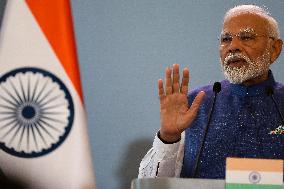 Prime Minister Of The Republic Of India Narendra Modi In Warsaw