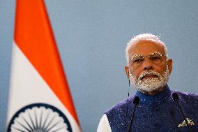 Prime Minister Of The Republic Of India Narendra Modi In Warsaw