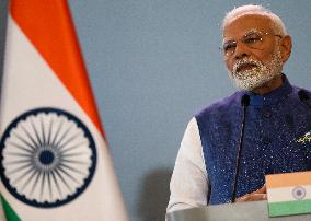 Prime Minister Of The Republic Of India Narendra Modi In Warsaw