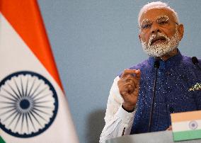 Prime Minister Of The Republic Of India Narendra Modi In Warsaw