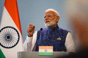 Prime Minister Of The Republic Of India Narendra Modi In Warsaw