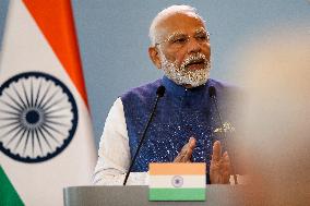 Prime Minister Of The Republic Of India Narendra Modi In Warsaw