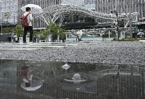 Powerful typhoon in Japan