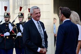 French President Emmanuel Macron Receives Heads Of State, Government And International Organisations At The Elysée Palace Ahead