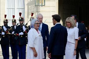 French President Emmanuel Macron Receives Heads Of State, Government And International Organisations At The Elysée Palace Ahead