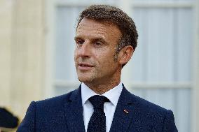 French President Emmanuel Macron Receives Heads Of State, Government And International Organisations At The Elysée Palace Ahead