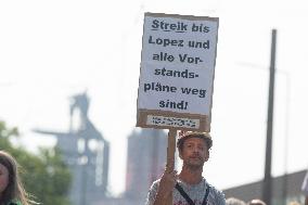 Strike At Thyssenkrupp Steel In Duisburg