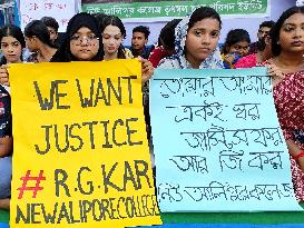 College Students Protest Over Sexual Assault And Murder Of Kolkata Medic, India