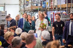 Queen Maxima Visits Preparations For Zundert Flower Parade - Netherlands