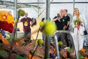 Queen Maxima Visits Preparations For Zundert Flower Parade - Netherlands