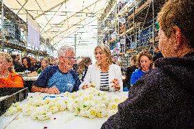 Queen Maxima Visits Preparations For Zundert Flower Parade - Netherlands