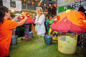 Queen Maxima Visits Preparations For Zundert Flower Parade - Netherlands