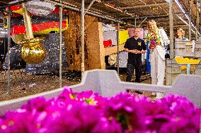 Queen Maxima Visits Preparations For Zundert Flower Parade - Netherlands