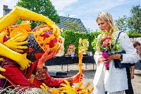 Queen Maxima Visits Preparations For Zundert Flower Parade - Netherlands