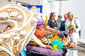 Queen Maxima Visits Preparations For Zundert Flower Parade - Netherlands