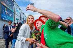 Queen Maxima Visits Preparations For Zundert Flower Parade - Netherlands