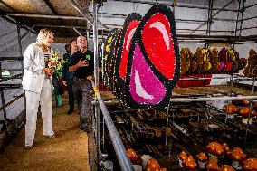 Queen Maxima Visits Preparations For Zundert Flower Parade - Netherlands