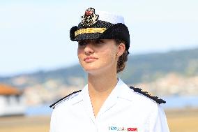 Princess Leonor Performs Her First Activities At The Naval School Of Marin