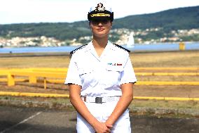 Princess Leonor Performs Her First Activities At The Naval School Of Marin