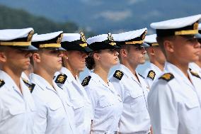 Princess Leonor Performs Her First Activities At The Naval School Of Marin