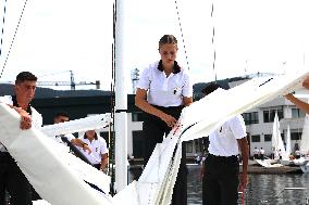 Princess Leonor Performs Her First Activities At The Naval School Of Marin