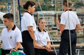 Princess Leonor Performs Her First Activities At The Naval School Of Marin