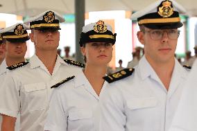 Princess Leonor Performs Her First Activities At The Naval School Of Marin