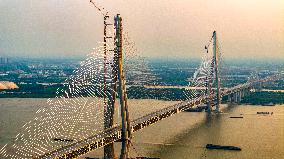 Chang-Tai Yangtze River Bridge Construction in Taixing