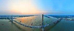 Chang-Tai Yangtze River Bridge Construction in Taixing