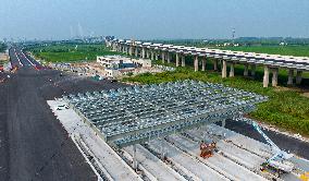 Chang-Tai Yangtze River Bridge Construction in Taixing