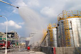 An Emergency Drill For Hazardous Chemical Production Safety Accidents