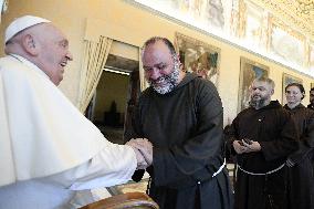 Pope Francis Meets The General Chapter Of The Capuchin Friars - Vatican