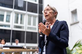 Elisabeth Borne Gives Speech At Renaissance Campus - Paris