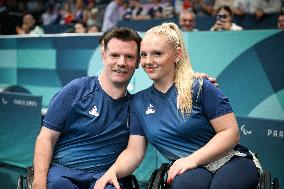 Paris 2024 Paralympics - Table Tennis - Flora Vautier and Florian Merrien Competing