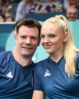 Paris 2024 Paralympics - Table Tennis - Flora Vautier and Florian Merrien Competing