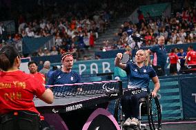 Paris 2024 Paralympics - Table Tennis - Flora Vautier and Florian Merrien Competing