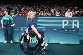 Paris 2024 Paralympics - Table Tennis - Flora Vautier and Florian Merrien Competing