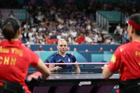 Paris 2024 Paralympics - Table Tennis - Flora Vautier and Florian Merrien Competing