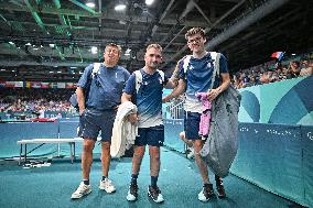 Paris 2024 Paralympics - Table Tennis - Clement Berthier And Esteban Herrault Competing