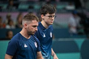 Paris 2024 Paralympics - Table Tennis - Clement Berthier And Esteban Herrault Competing