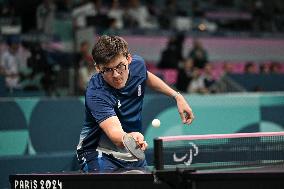 Paris 2024 Paralympics - Table Tennis - Clement Berthier And Esteban Herrault Competing