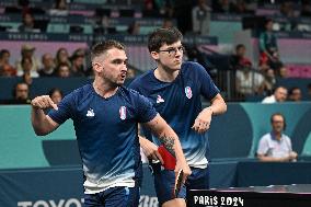 Paris 2024 Paralympics - Table Tennis - Clement Berthier And Esteban Herrault Competing