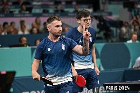 Paris 2024 Paralympics - Table Tennis - Clement Berthier And Esteban Herrault Competing