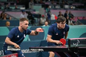 Paris 2024 Paralympics - Table Tennis - Clement Berthier And Esteban Herrault Competing