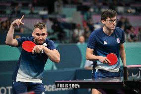 Paris 2024 Paralympics - Table Tennis - Clement Berthier And Esteban Herrault Competing