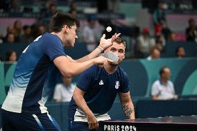 Paris 2024 Paralympics - Table Tennis - Clement Berthier And Esteban Herrault Competing