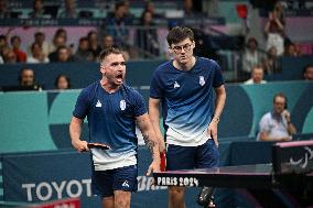 Paris 2024 Paralympics - Table Tennis - Clement Berthier And Esteban Herrault Competing